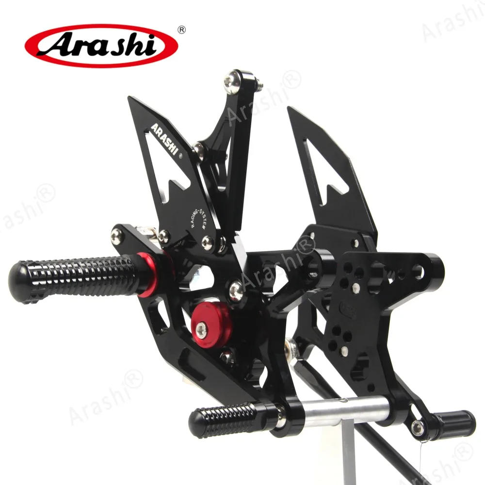 Араши ниндзя ZX6R 09-14 подножки Rearset регулируемая подножка подножки для KAWASAKI ZX-6R ZX636 2009 2010 2011 2012 2013