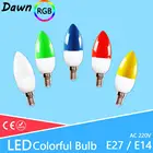 Светодиодная лампочка E27 E14 3 Вт G45 C35 RGB, Светодиодная свеча, цветная светодиодная лампа SMD 2835, 220 В переменного тока, 240 в, лампочки с круглыми лампочками, домашний декор для h