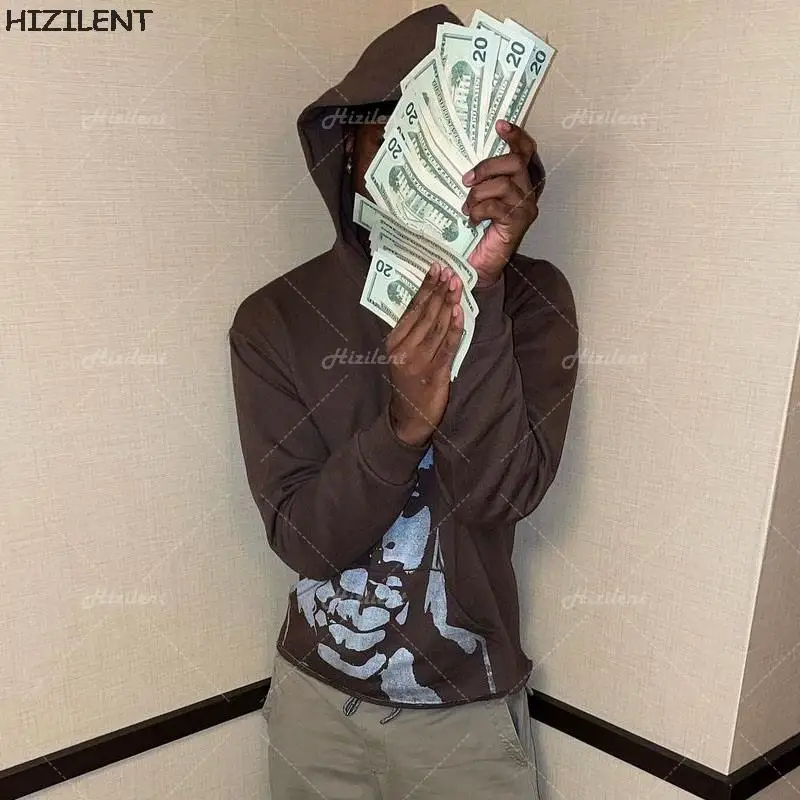 Женские толстовки с аниме принтом Y2K Осенний свитшот в стиле Харадзюку большого