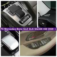 matte interior refit kit lift button gear shift head knob air ac cover trim for mercedes benz gle gls gle320 450 2020 2021