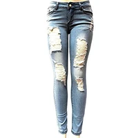 hole ripped jeans for women skinny woman fashion boyfriend pants jeans woman pencil pants softener
