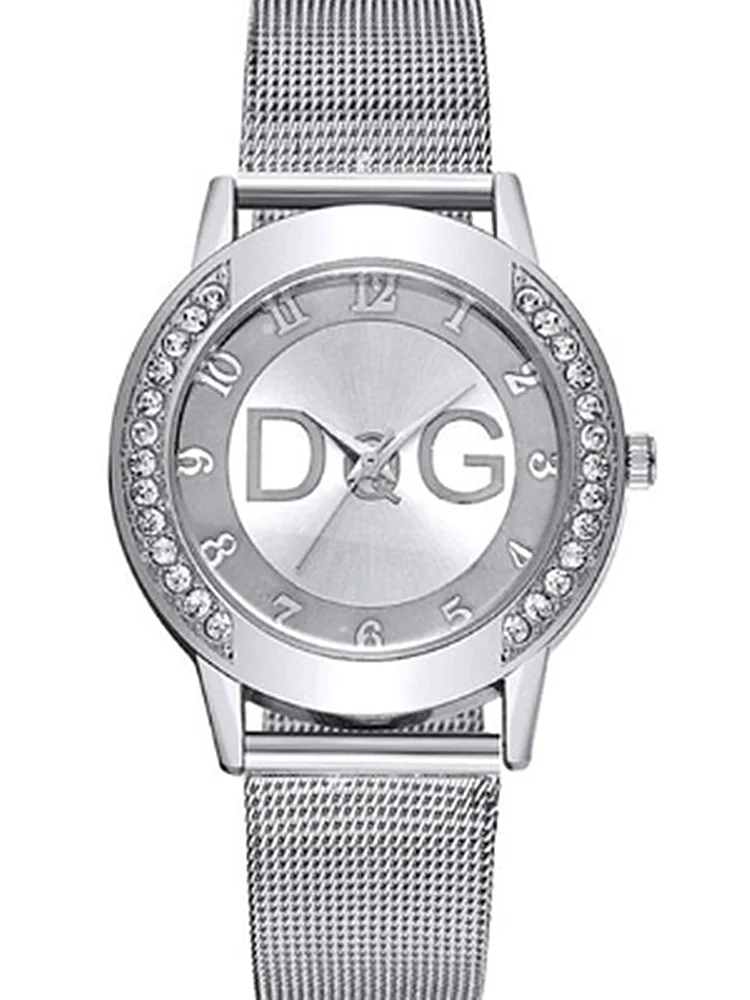 

New Top brand luxury fashion women Quartz Wrist watch Popular style Ladies casual stainless steel Rhinestone Dress watches Reloj