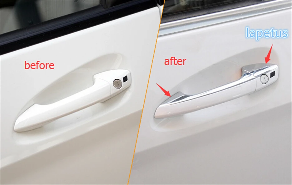 Lapetus Exterior Refit Kit Fit For Mercedes-Benz GLA X156 200 220- ABS Chrome Door Pull Handle Grip+ Bowl Cover Trim