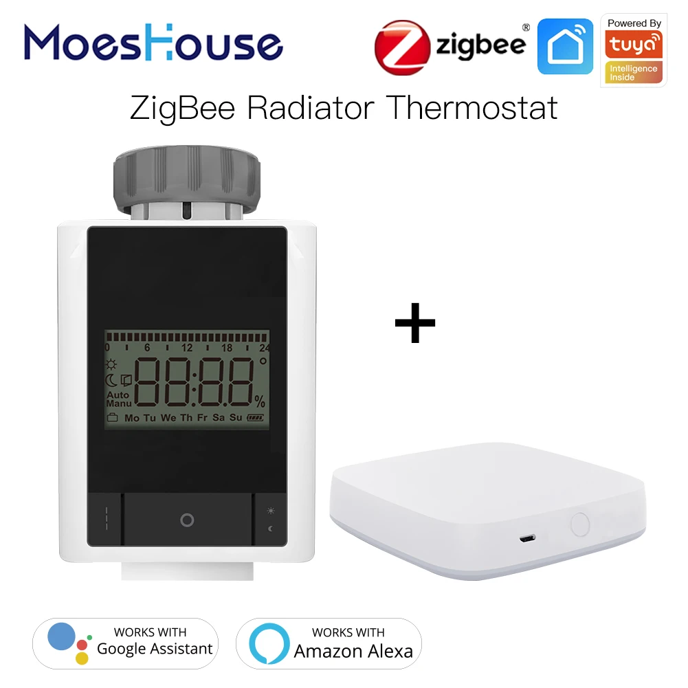 

Tuya ZigBee 3.0 Smart Thermostatic Radiator Valve Home Thermostat Heater TRV Voice Control with Alexa Google home Smart Life