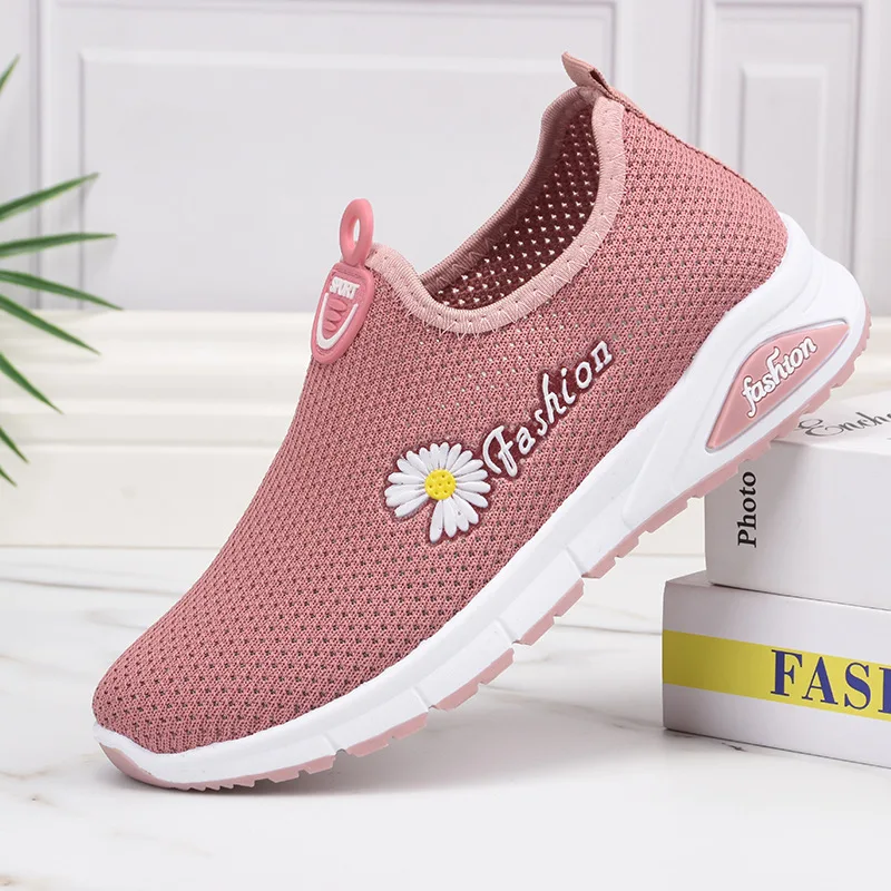 

Женская спортивная обувь из вязаного полотна; Женская обувь на каждый день светильник без застежки; Туфли с подошвой из вулканизированной р...