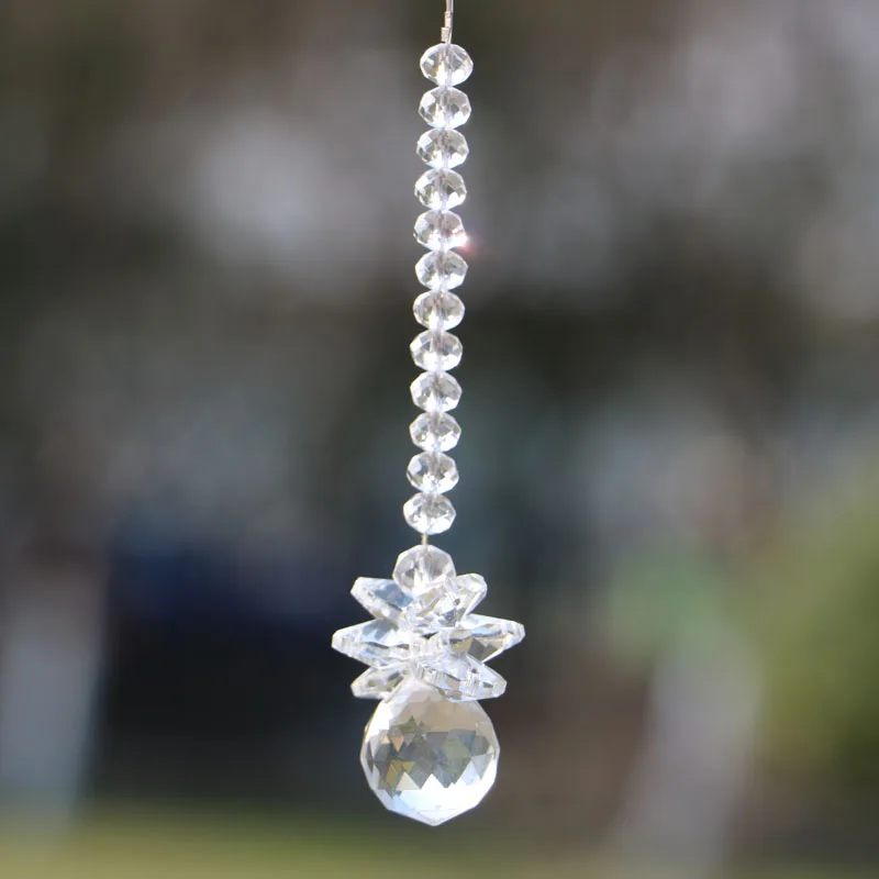 1 шт. сверкающий хрустальный шар Ловца солнца Призма подвеска автомобильный Шарм