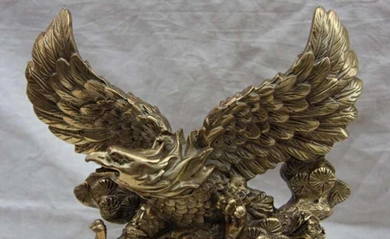 

Antique bronze Pure Copper Brass 9 Chinese Folk refinado de cobre Bronze awing Fly