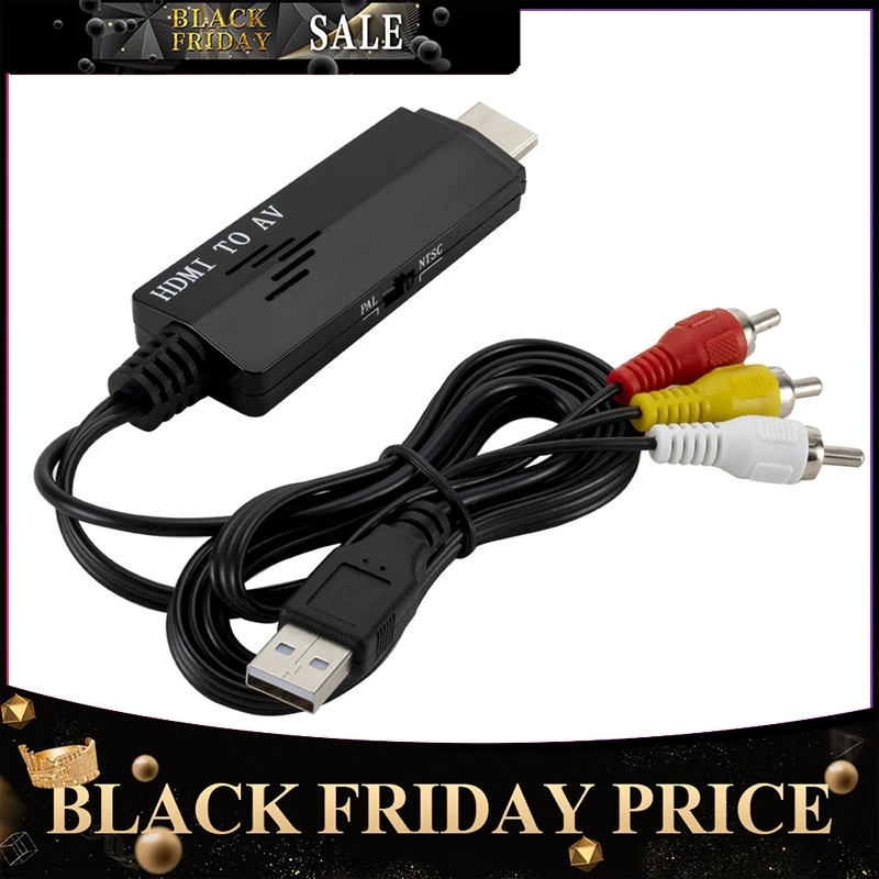 HDMI в RCA кабель 1080P HD видео в аудио конвертер HDMI штекер в RCA AV компонентный конвертер для HD tv DVD tv