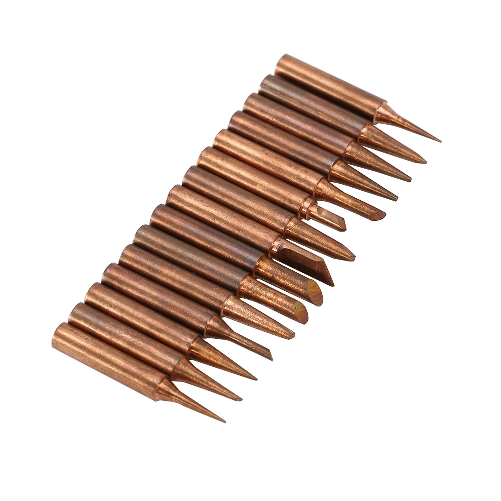 

15pcs/set Lead-free Copper 900M-T Iron Solder Tip For 936,937,938,969,8586 Soldering Station