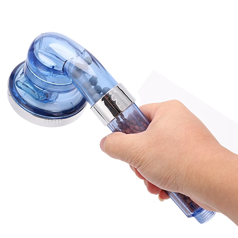 

3 Function Adjustable Jetting Shower Filter High Pressure Water Saving Shower Head Handheld Water Saving Shower Head Blue