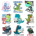 Термоклейкие нашивки для одежды, наклейка сделай сам с утюгом, аппликация динозавра для одежды в стиле панк, текстиля, виниловые полосы, рок C