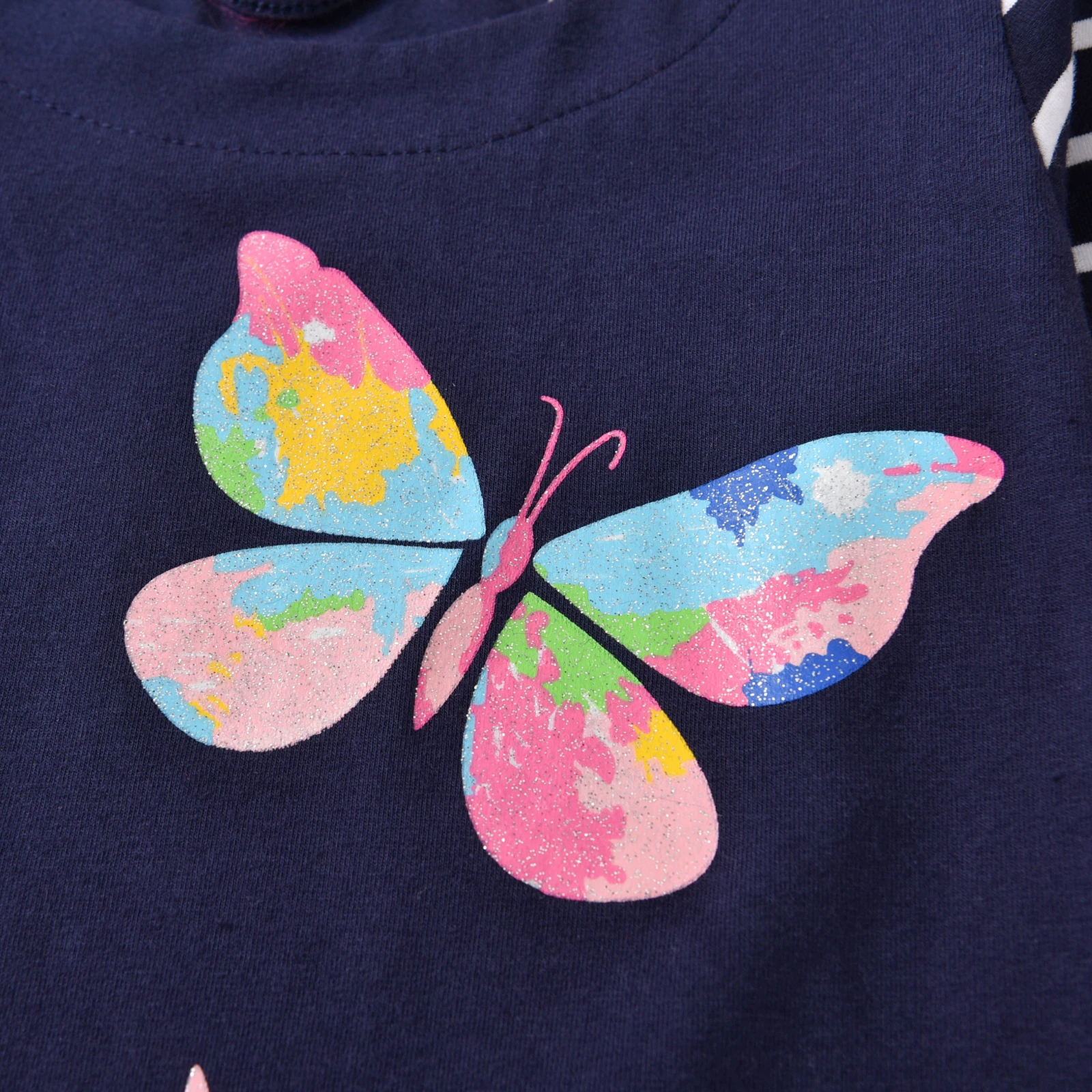 VIKITA Girls Dress Autumn Spring Baby Girl Striped Cartoon Print Clothes Kids Dresses for Girls Vestidos Princess Cotton Dress