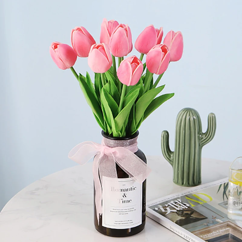Искусственный цветок тюльпана для домашнего декора декоративный искусственный