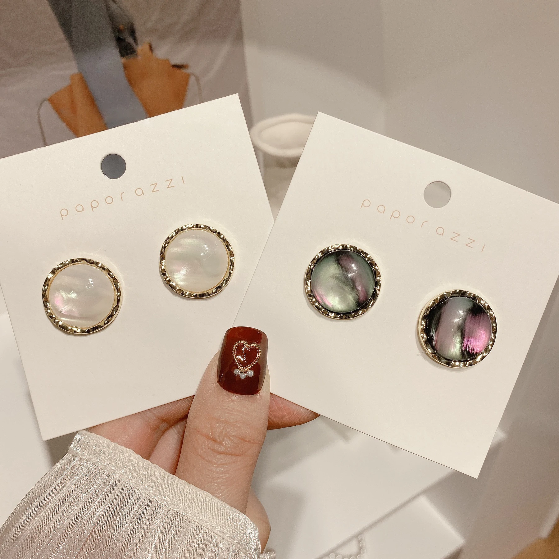 

Серьги-кольца из серебра 925 пробы, в Корейском стиле