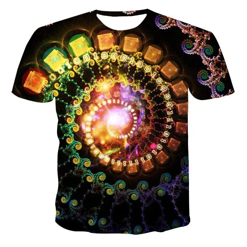 

New Round Neck T-Shirt Men'S High-Quality Men'S T-Shirt Short-Sleeved Element Pattern 3d Printing Fashion Handsome Men'S T-Shirt