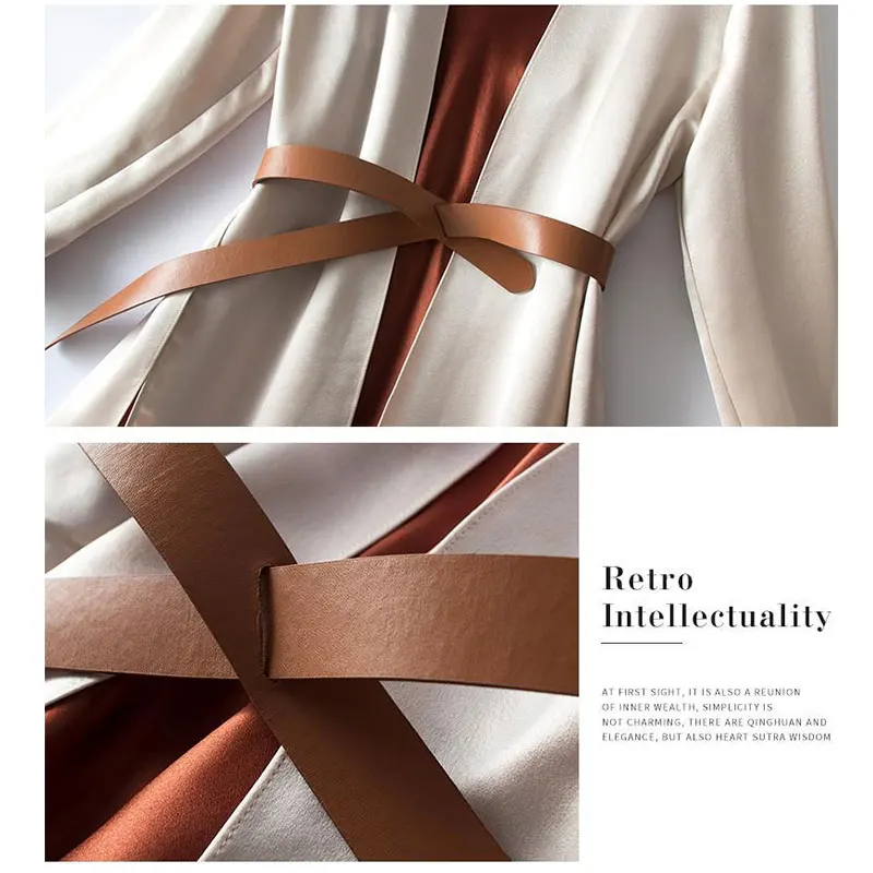 

Plus Size Spring and Summer New Korean Style Thin Acetic Acid Satin Dress Suit Female Sling Dress Casual Jacket Two-piece Suit