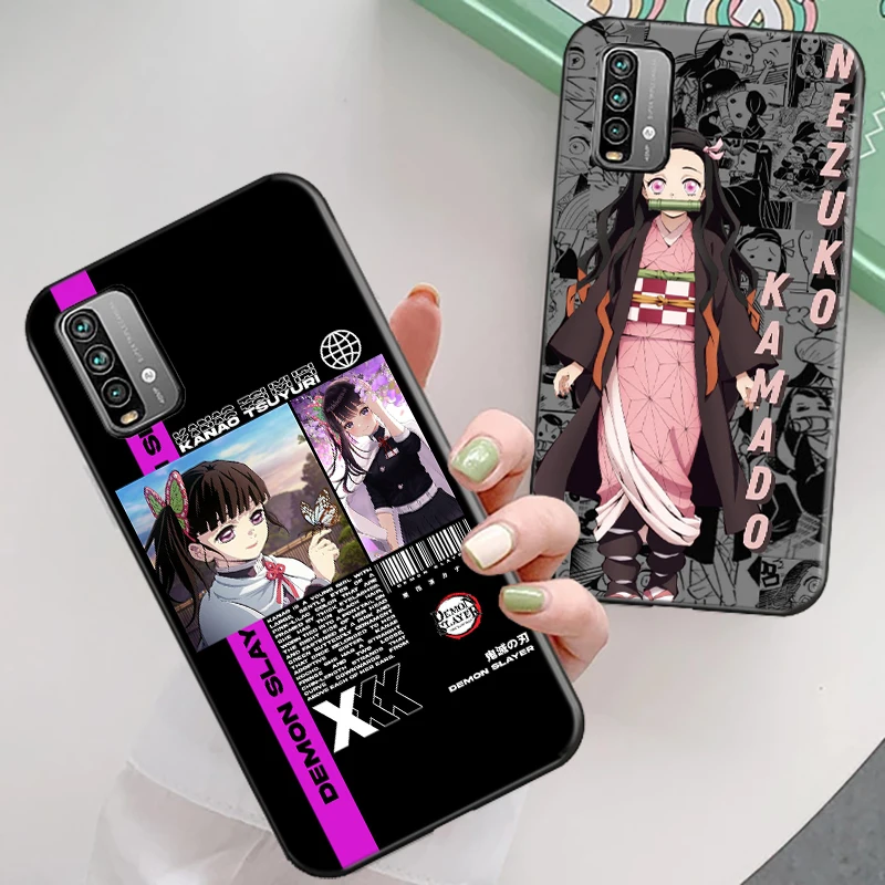 

Cartoon Demon Slayer Phone Case ForXiaomi Redmi Note 9 9 Pro 9T 9S 9 Pro 5G 9 Pro MAX Hashibira Inosuke Rengoku Coque Back Cover