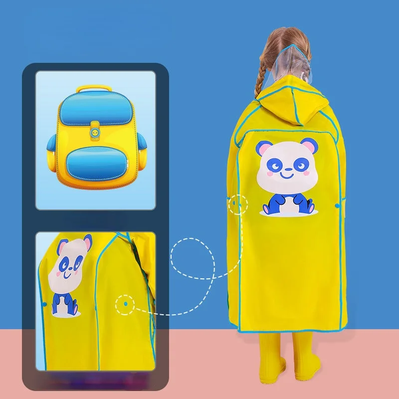 Дождевик из ткани Оксфорд детское пончо от дождя для мальчиков и девочек с