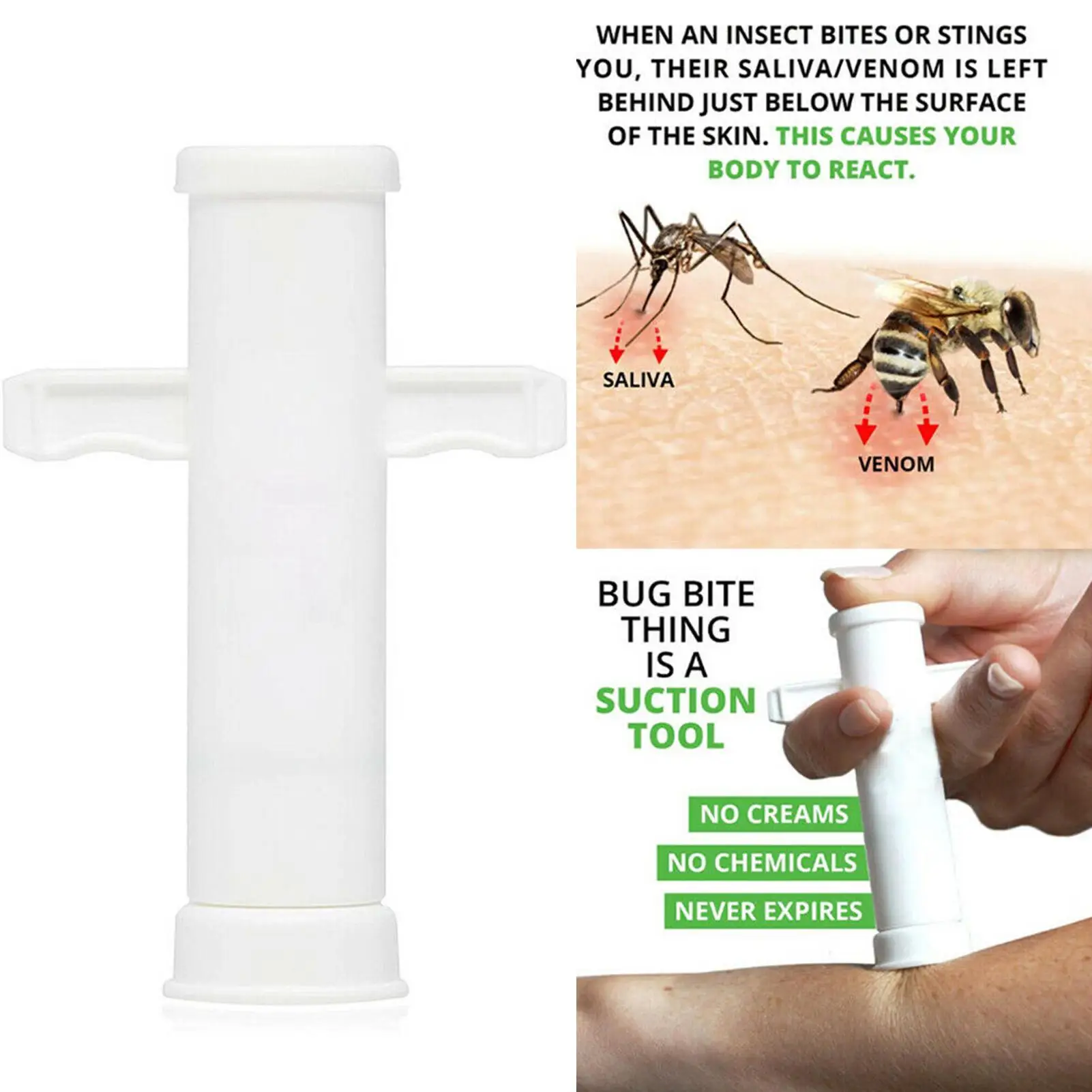 

Portable Outdoor Home Anti Itch Reliever Mosquito Inset Bug Bite Suction Tool