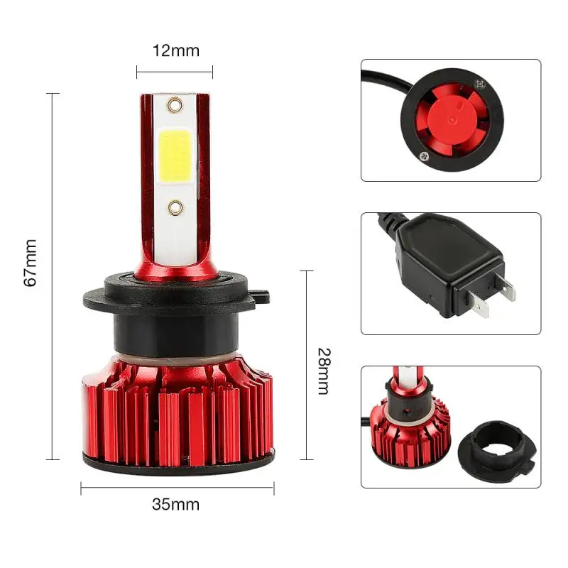 

2PCS Car Light Q1 H7 Headlights LED Bulbs IP68 Waterproof Fog Lights Car Accessories