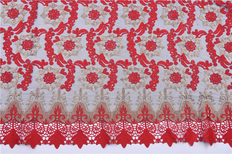 

Red African Tulle Lace Fabric 2020 High Quality French Milk Silk Lace Fabric African Mesh Lace Fabric for Wedding Dress Sewing