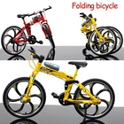 1:10 мини модель складной велосипед из сплава игрушка палец горный велосипед Карманный литый под давлением имитация металлических гонок коллекционные игрушки для мальчика