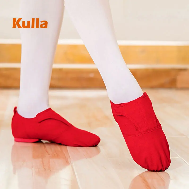 

Red Jazz Shoes Women Ballet Dance Shoes Children's Sneakers Latin Tango Dancing Shoe Canvas Ladies High-top Girl's Pointe Shoes