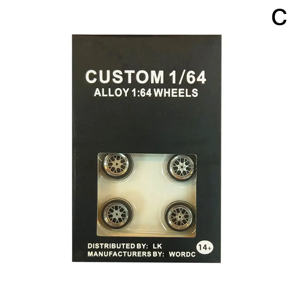 

1/64 Alloy Model Car General Modified Tire Metal Wheel Car Accessories Modification Non-remote Control Brake Toy Model Disc U0F8