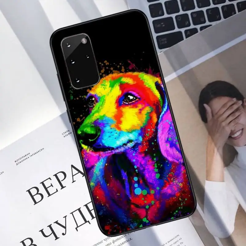 

Dachshund Silhouette Dog Phone Case For Samsung galaxy S 7 8 9 10 20 edge A 6 10 20 30 50 51 70 note 10 plus