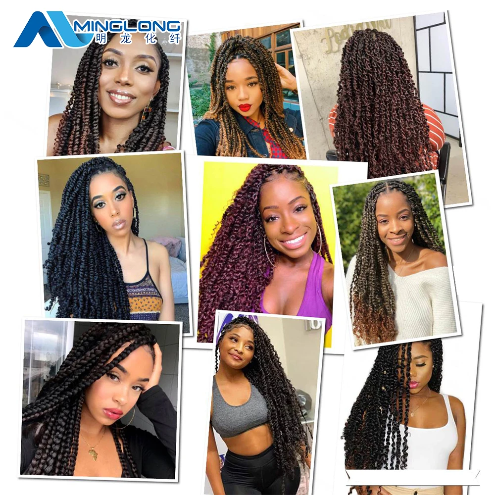 

Natifah Passion Twist Crochet Braid 18 Inch 80g/Pack Faux Locs Crochet Hair Synthetic Extensions Braiding Hair Wholesale