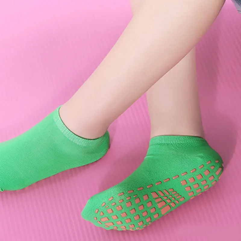 Однотонные носки унисекс нескользящие для пола дышащие хлопковые мальчиков и