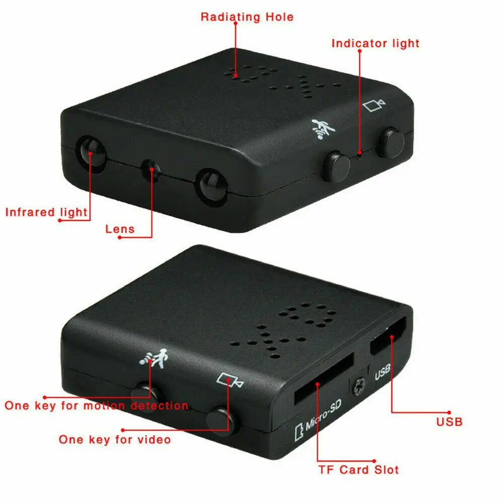 HD 1080P Mini Camera Full Camcorder Infrared Night Vision Micro Cam Motion Detection DV DVR Security | Безопасность и защита