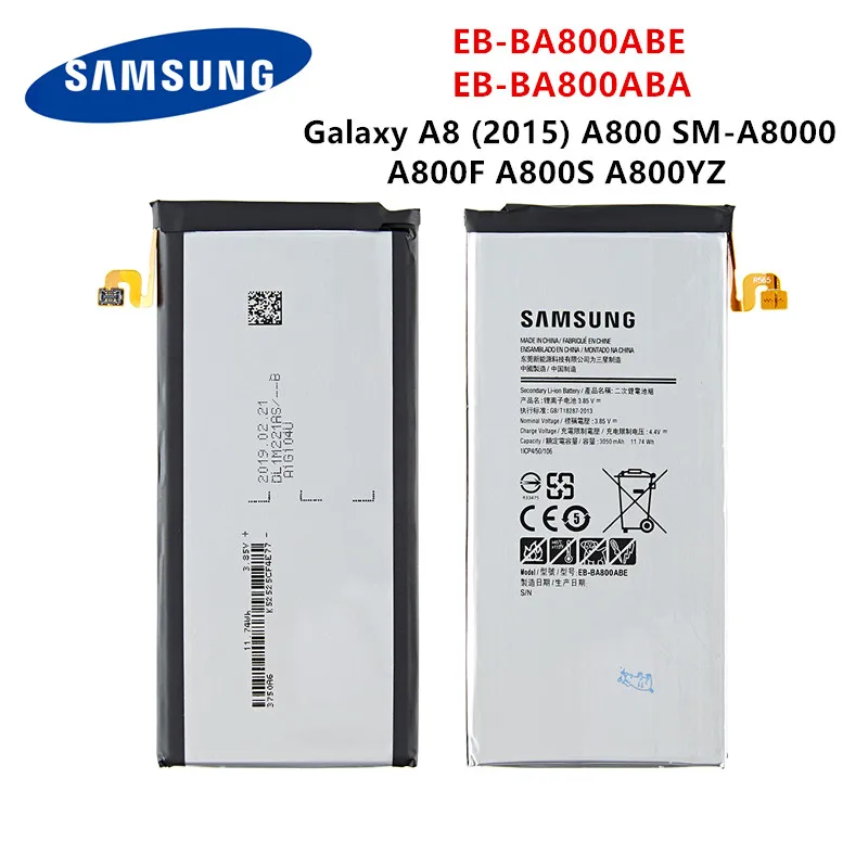 SAMSUNG Orginal EB-BA800ABE EB-BA800ABA 3050mAh Battery For Samsung Galaxy A8 (2015) A800 SM-A8000 A800F A800S A800YZ +Tools