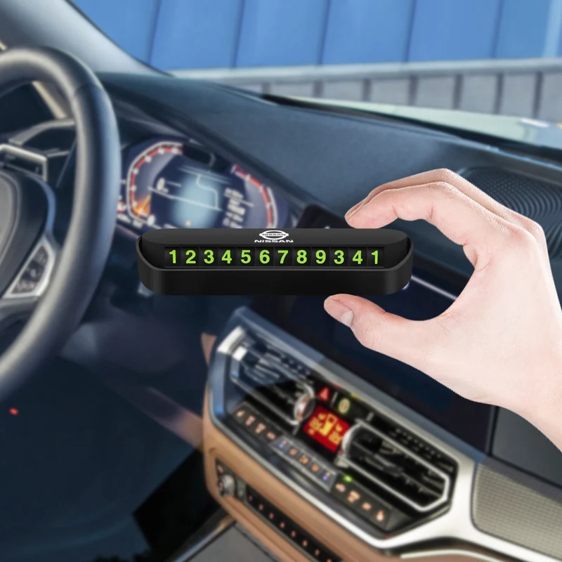 ABS для автомобильного стайлинга светящийся табличка с номером телефона карточка