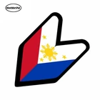 HotMeiNi 13х12,7 см JDM WAKABA значки, филипинские автомобильные наклейки с флагом, не виниловые, водонепроницаемые, Стайлинг автомобиля