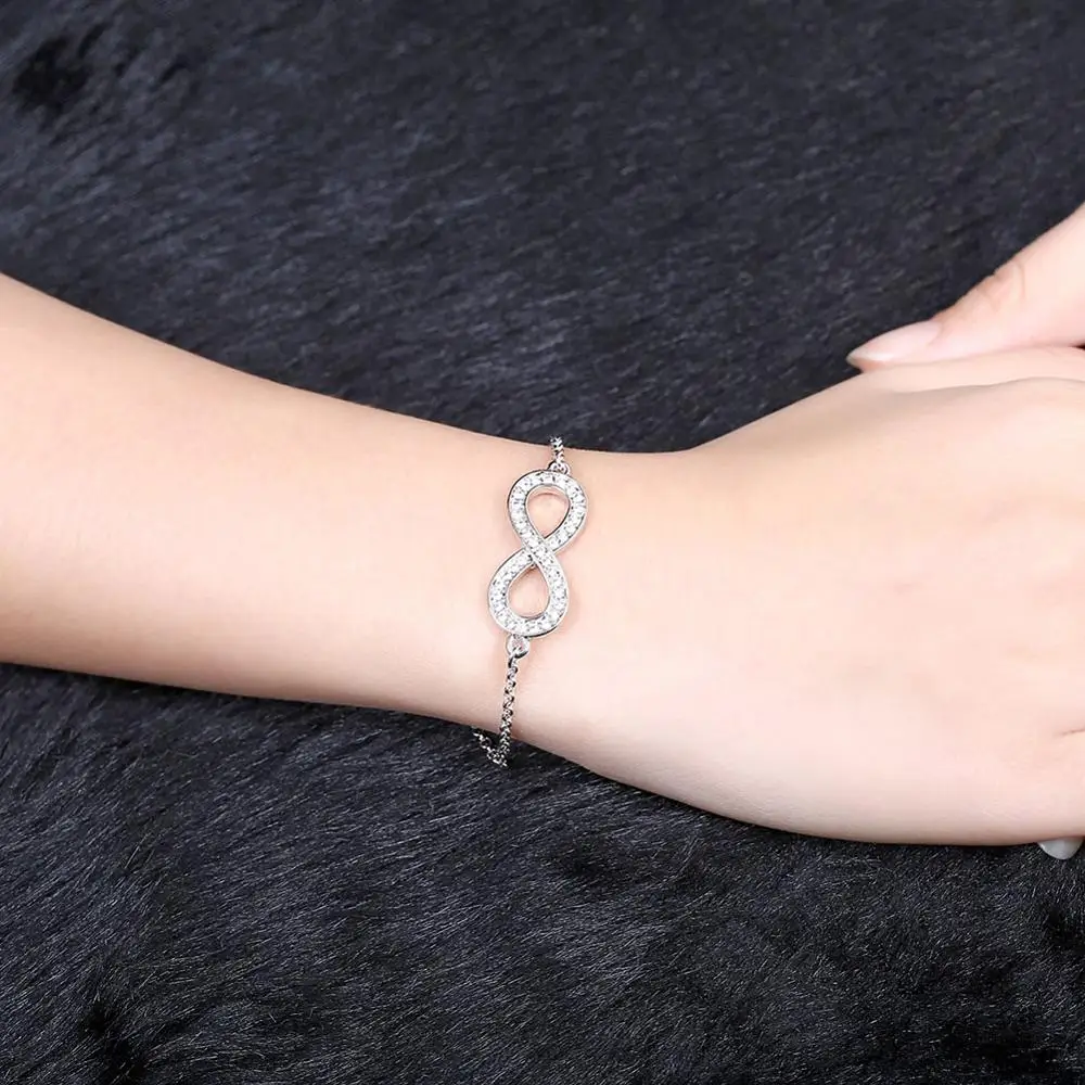 

ZEMIOR Charm Bracelets For Women Geometric 8 Shapes White Female Bracelet Engagement Fashion Jewelry Recommend New Arrival