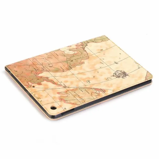 Роскошный чехол с мультяшным рисунком Чехол для iPad Air 2 с принтом карты откидная подставка из искусственной кожи A1566 A1567 Funda для iPad Air 2 Folio Case 9,7''