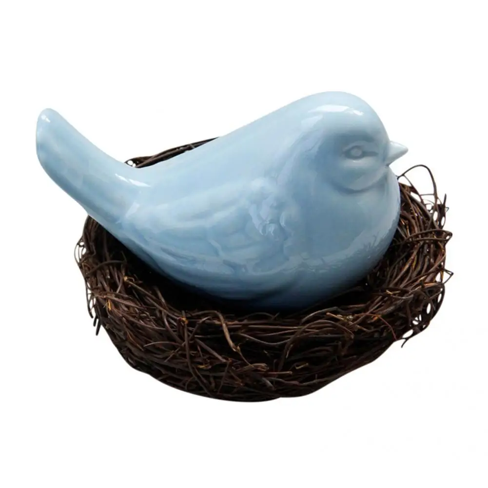 

Anti-slip Smooth Surface Elegant Ceramic Bird Figurine Office Decor