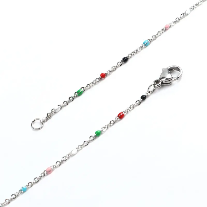 DoreenBeads цепочка из нержавеющей стали серебряное ожерелье ожерелья покрытые