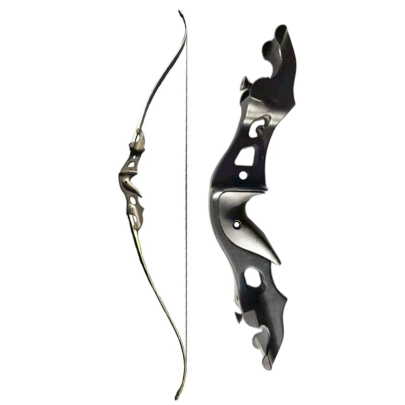 

58" 20-55lbs Archery Recurve Bow Takedown Aluminum Bow Riser Right Hand Fitness Equipment for Adult Hunting Shooting Accessories