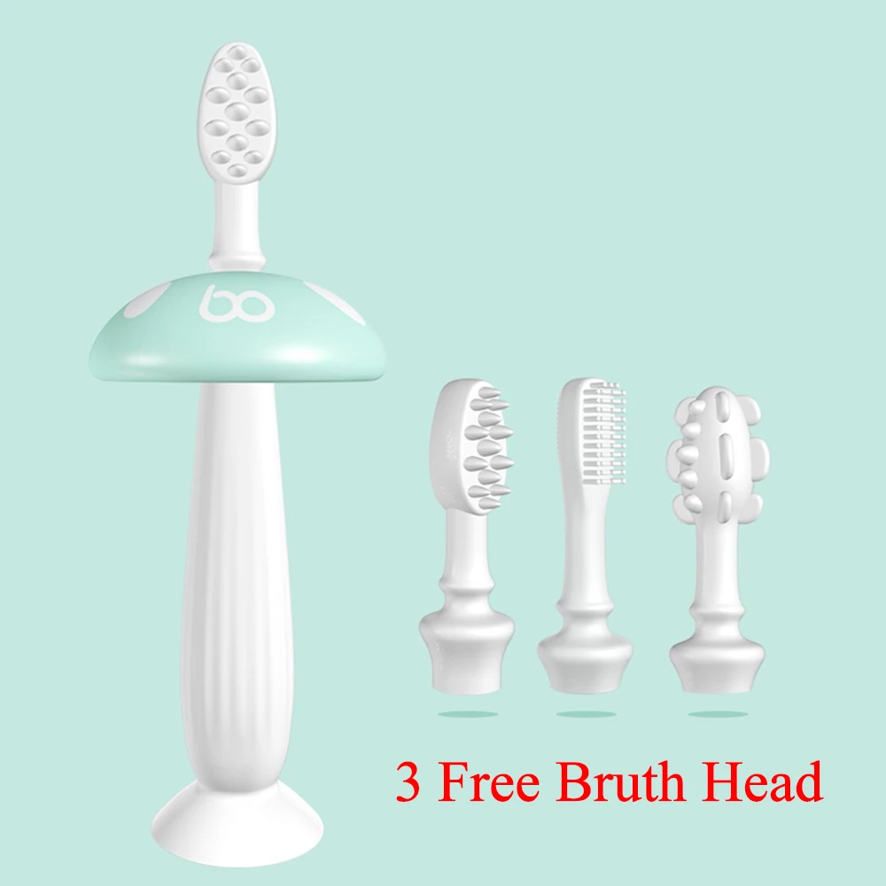 Детская зубная щетка детская учебная силиконовая безопасная для зубов BPA