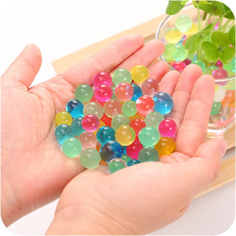 

50000/10000pcs Colorful Hydrogel Pearl Shaped Crystal Soil Water Beads Mud Grow Ball Wedding Growing Home Potted Decoration 50%
