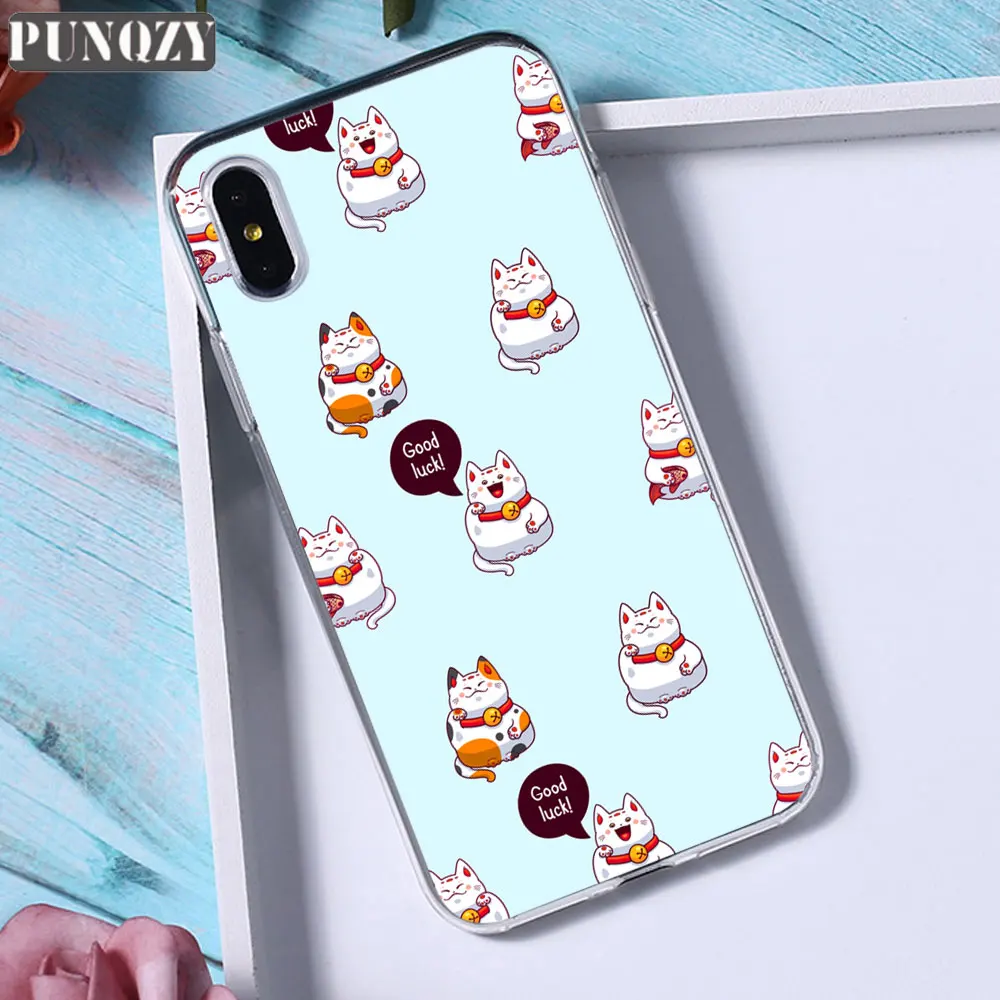 TPU A212 Новогодний чехол для телефона Lucky Cat для iPhone xr 5S 6S 7 8 Plus x xs max силиконовый чехол из ТПУ для huawei P30 P10 P20 lite mate 20 lite - Цвет: TPU A212