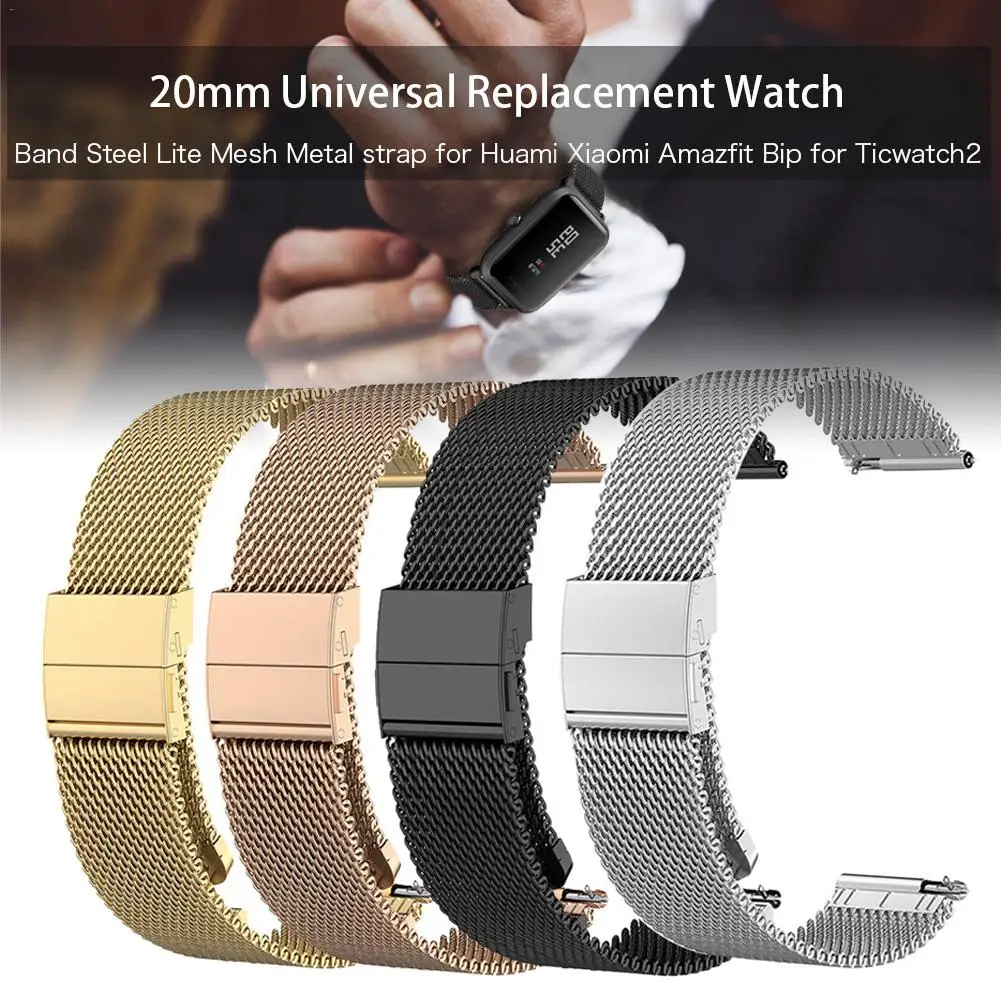 Ремешок с пряжкой для часов из нержавеющей стали ремешок для Xiaomi Band для Huami Band Amazfit Bip BIT Lite Youth Smart Watch