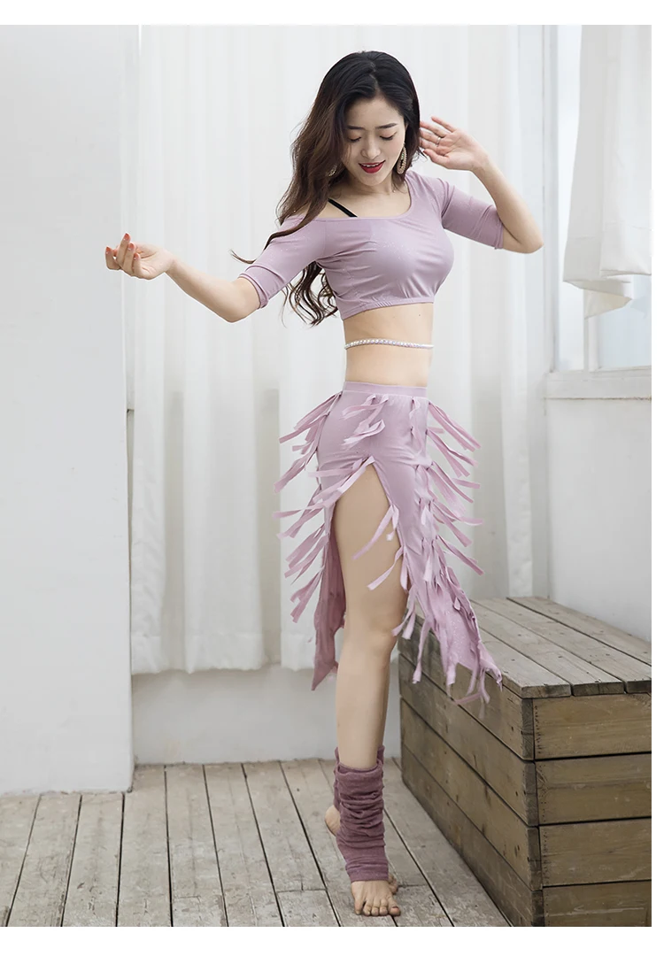 Belly Dance Set танцевальная одежда Платья с набивным рисунком Костюм для упражнений в