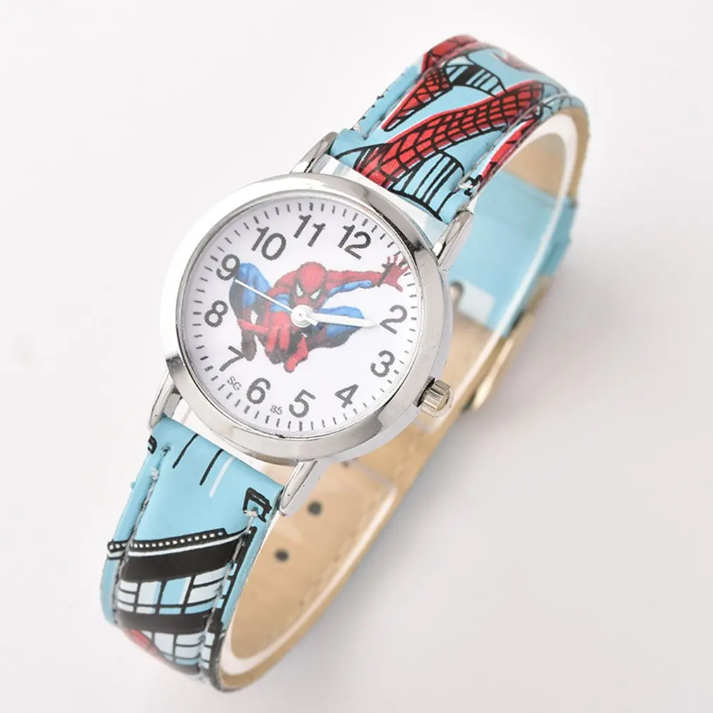 3 Fashion Children Watch Round Dial Kids Watches Girls Boys Leather Watches Clock Quartz Wristwatch for Dropshipping - Цвет: 3