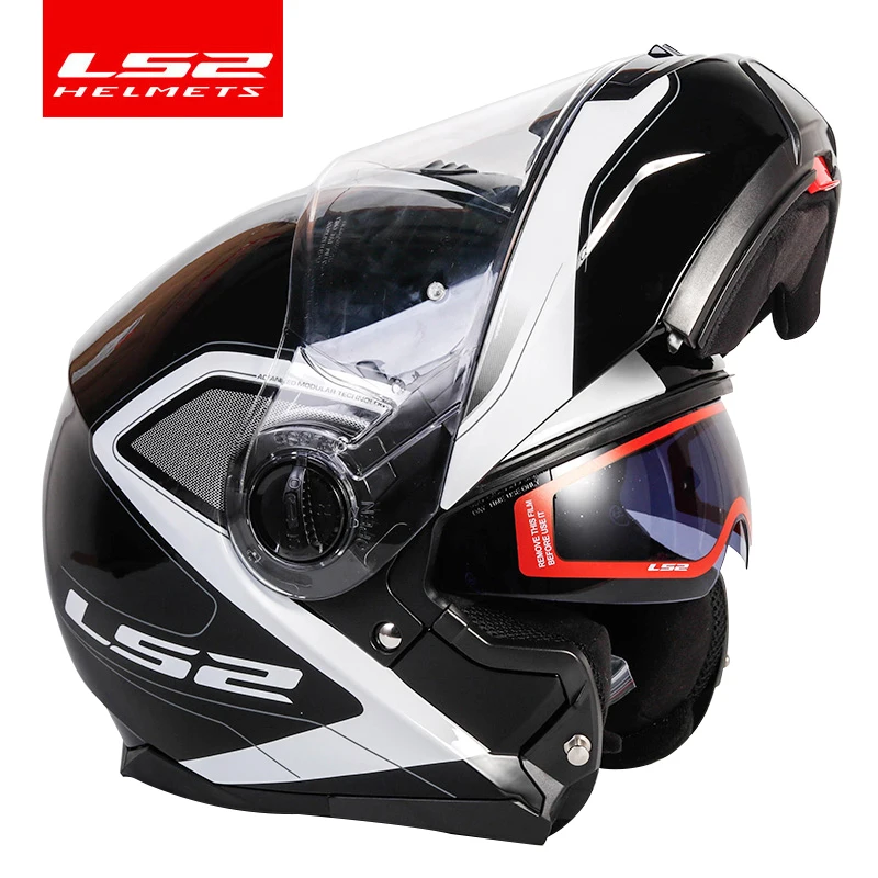 LS2 стробоскоп откидной мотоциклетный шлем ls2 ff325 шлемы с двойным козырьком|Шлемы| |