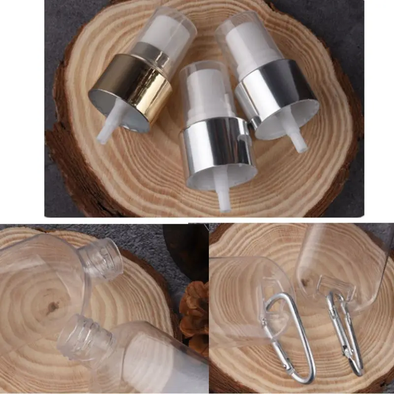 

5Pcs 50ml Reusable Portable Mini Alcohol Spray Bottle Hand Sanitizer Travel Small Holder Hook Keychain Carrier Bottles