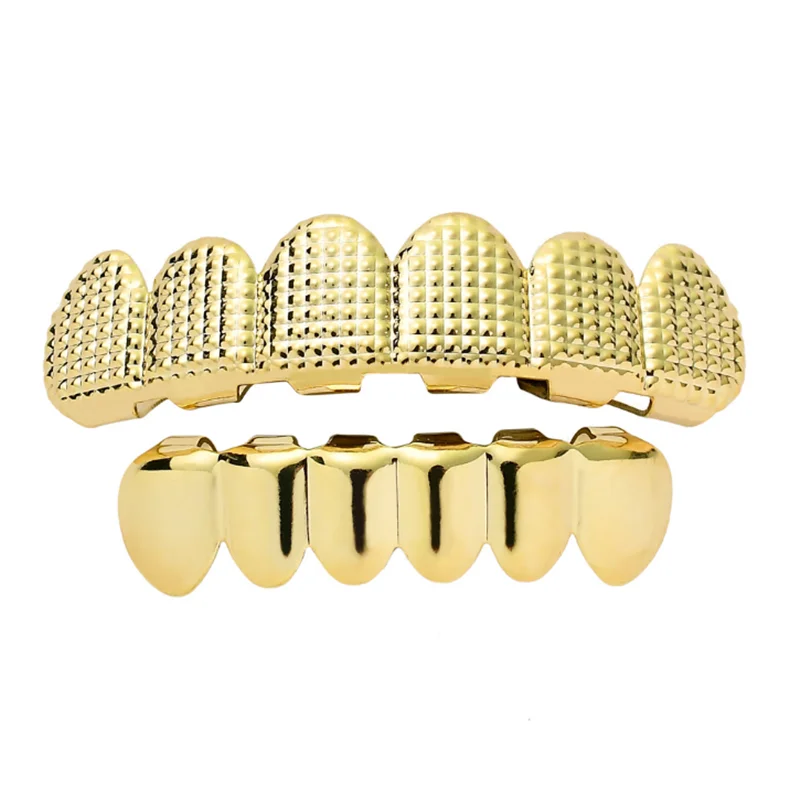 В стиле хип-хоп декоративные Зубные коронки верхней и нижней грили зубные