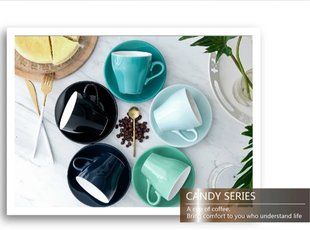 350cc цвет Макарон латте искусство кофейная чашка и блюдце наборы Demitasse Tasse кафе Xicara капучино кофейная кружка Koffie Kopjes чашка